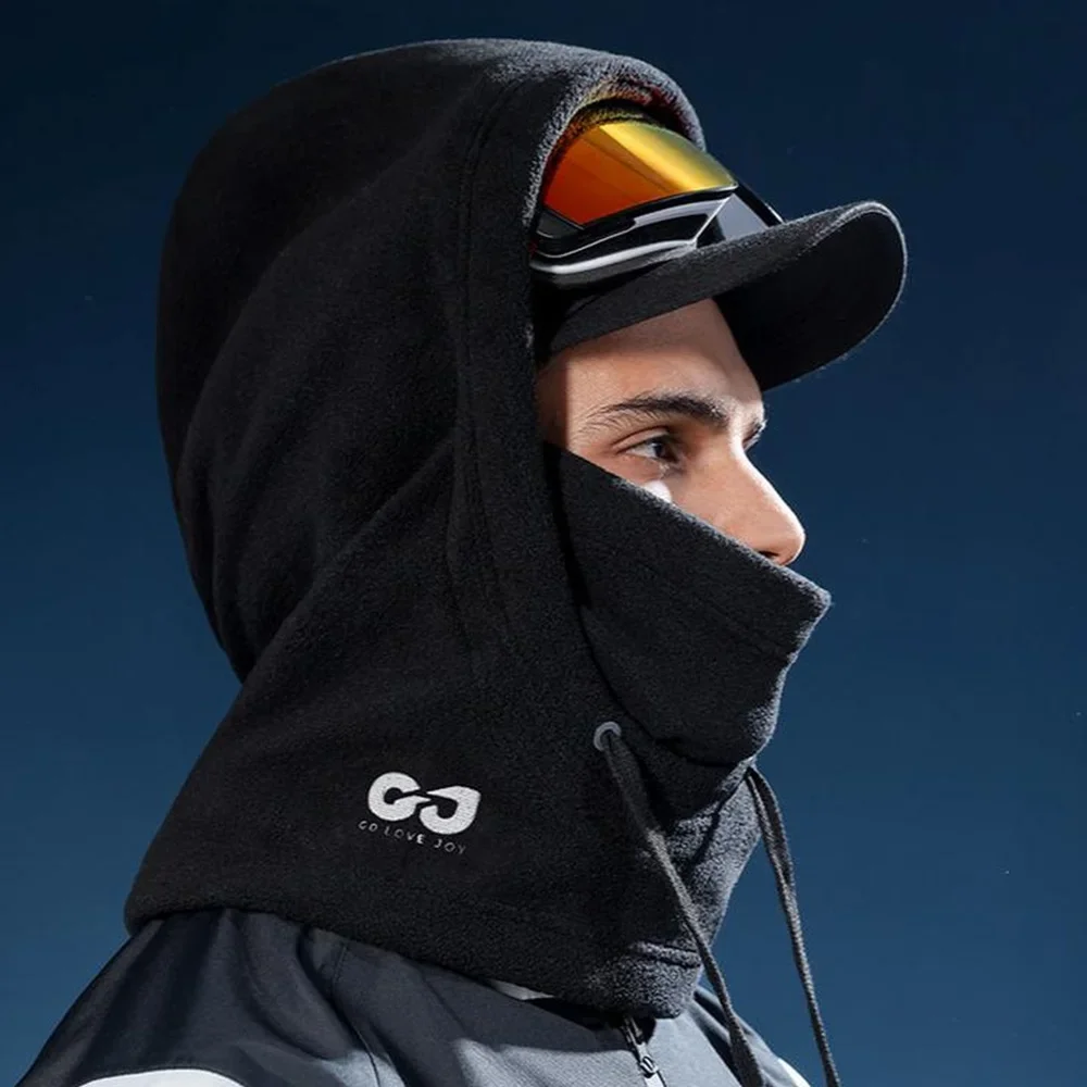 Winter Ski Mask Thermal Thickened Fleece Full Face Head Coverings Snowboard Hooded Scarfs Cycling Headgear Sports Accessories