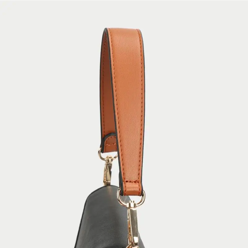 PU Leather Bag Straps For Handbag Bucket Bags Handles DIY Replacement Short Shoulder Strap With Golden Buckle 36/49cm