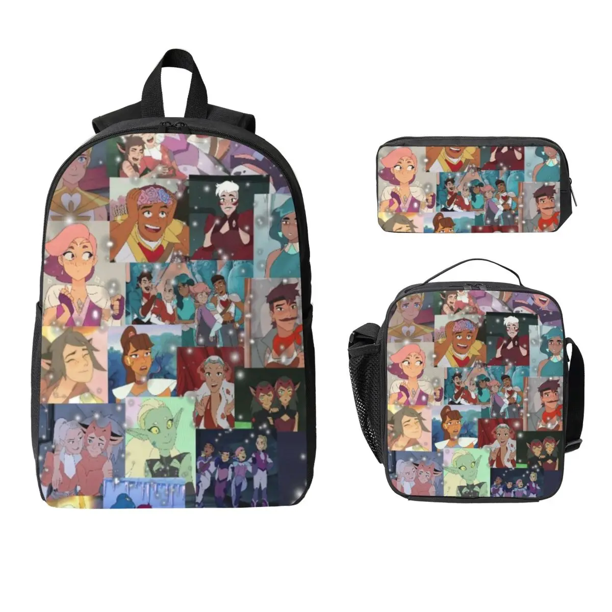 She-Ra And The Princesses Of Power Backpack Set  Pencil Boxes Bookbag Sets with Lunch Box For School Students Daypack
