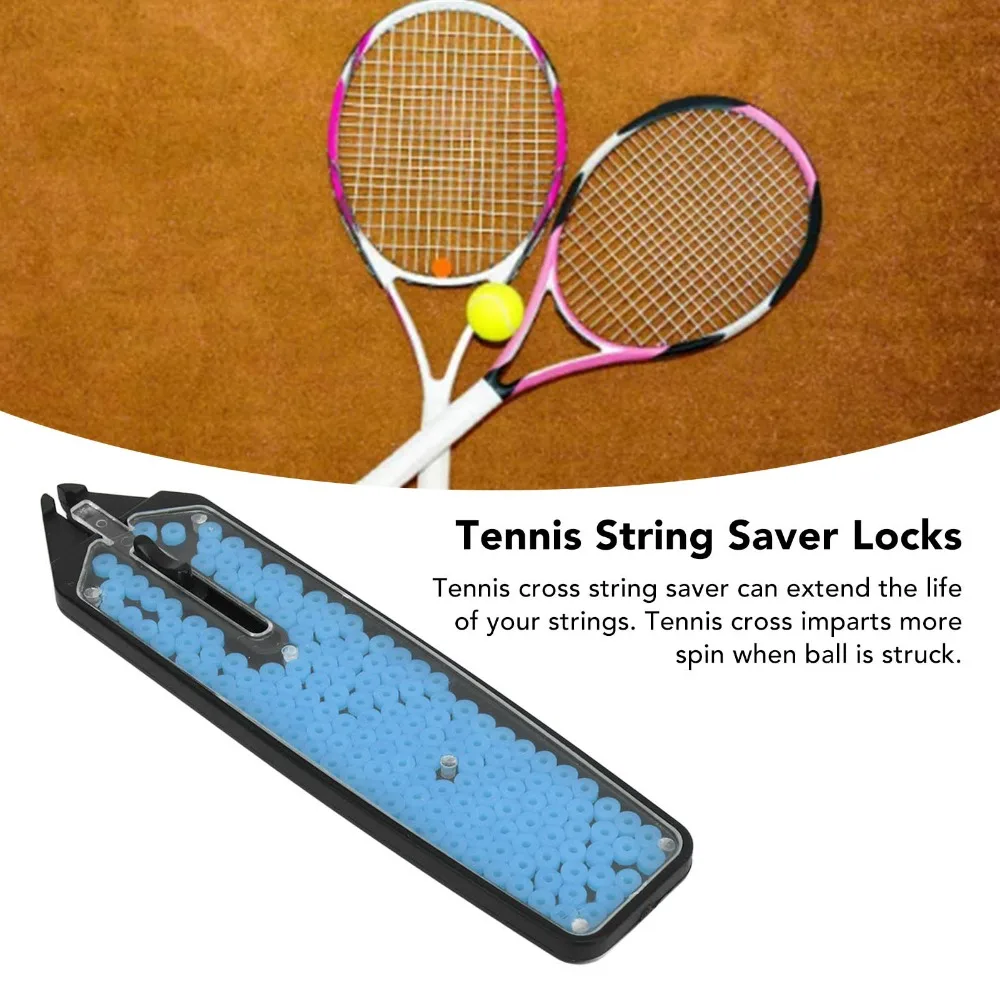 Tennis racquets, racquets, badminton racquets, thread protectors/thread protectors blue