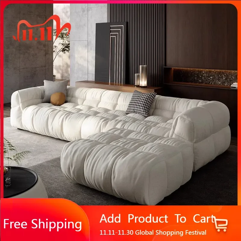 

Corium Modern 3 Seater Sofa European Design Nordic Puffs Sofa Cloud Living Room Modular White Muebles Hogar Home Furniture
