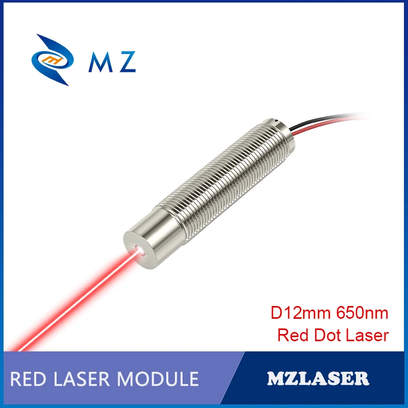 Compact Red Dot Laser Diode Module 650nm M12mm 50mW 100mW 3V 5V 12V 24V High-Accuracy Industrial Grade Dot Laser for Indication