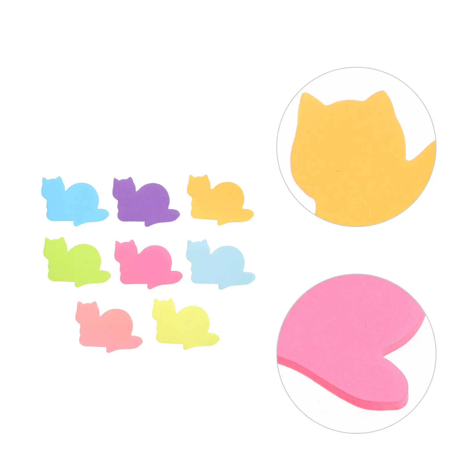 

16Pcs Cartoon Cat Animal Shaped Memo Pads Sticky Memo Stickers for Students Office Supplies Animals Shaped Notes