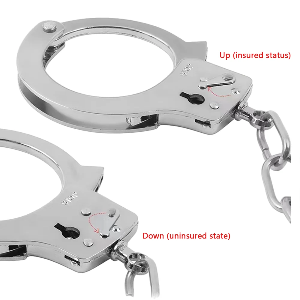 DUTRIEUX Stainless Steel Handcuffs BDSM Bondage Set Adjustable Metal Ankle Cuffs Chain Fetish Restraints Sex Toys For Couples - Image 2