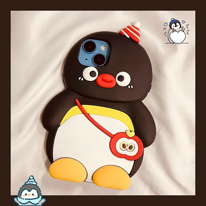 

Cute penguin Animal Phone Case For Iphone 15Pro 14ProMax 11 12 13 14 15 Pro Max 13ProMax Cover Soft Silicone Fundas Coque