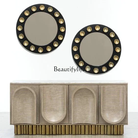 FG10*American light luxury dining side cabinet decoration post-modern custom luxury living room solid wood entrance locker