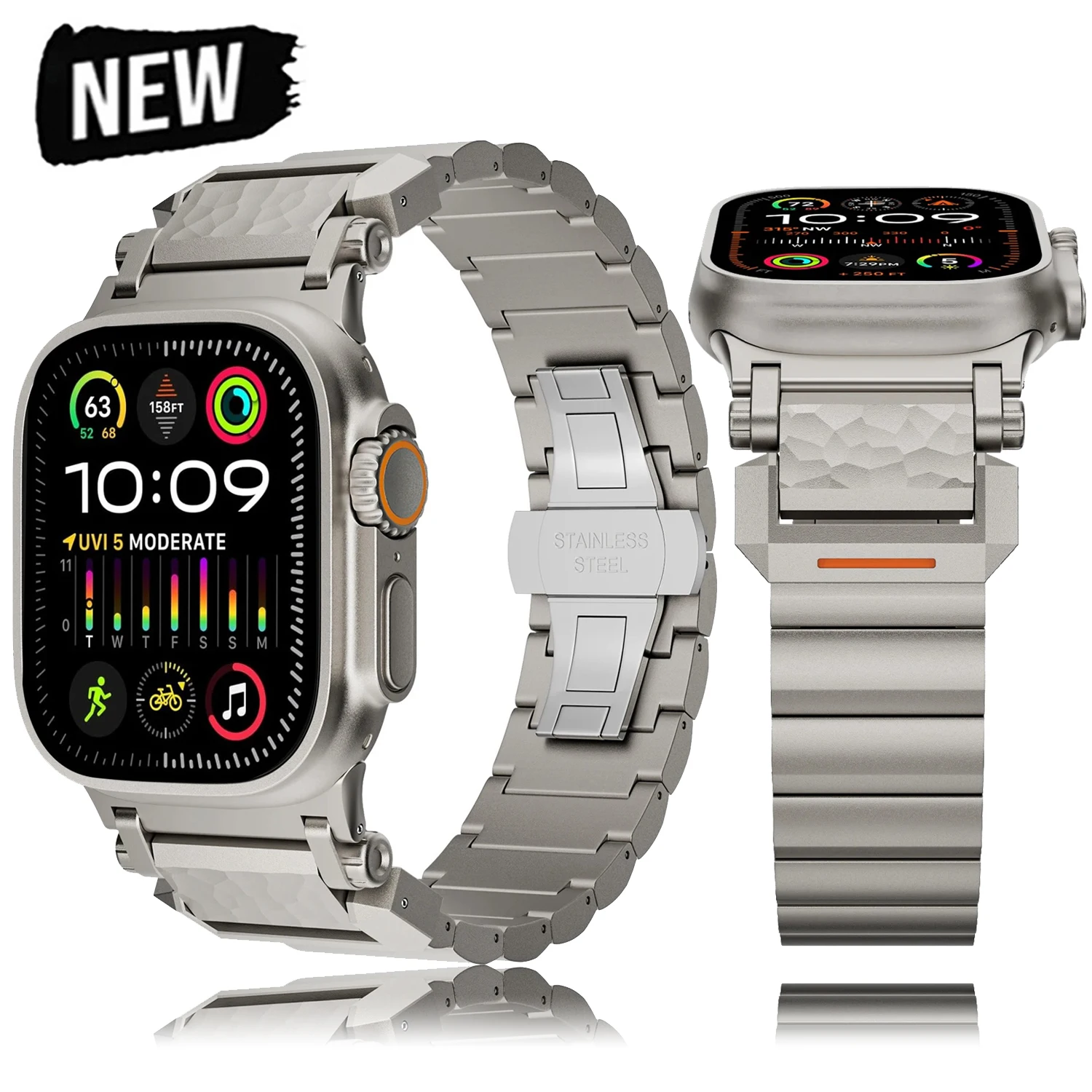 

Luxury Titanium Band for Apple Watch Ultra3 49mm 44mm 45mm 46mm Metal Strap for IWatch Series 11 10 9 8 7 6 4 SE Bracelet