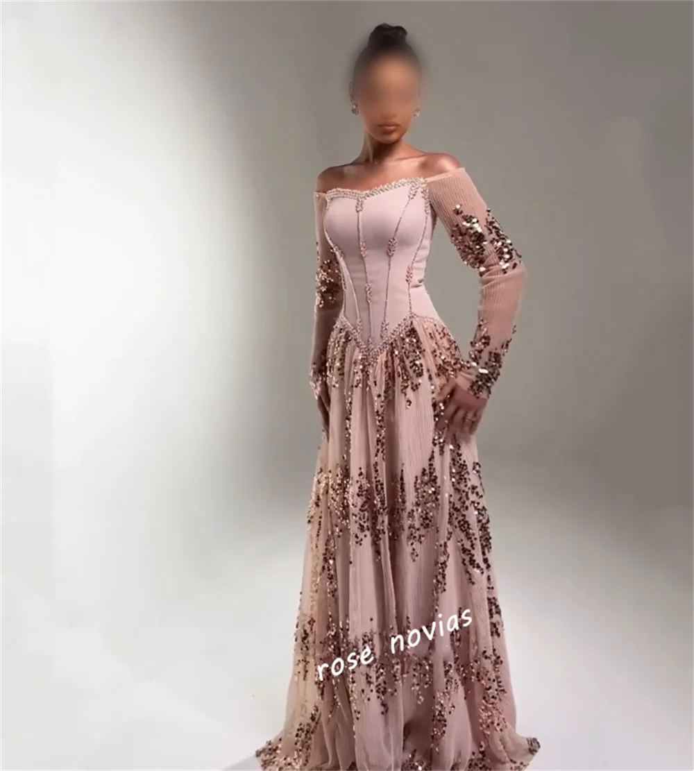 Maßgeschneidertes Damen-Grace-Kleid mit Pailletten, schulterfrei, A-Linie, lange Kleider, maßgeschneiderter Anlass, elegantes formelles Abend-Partykleid