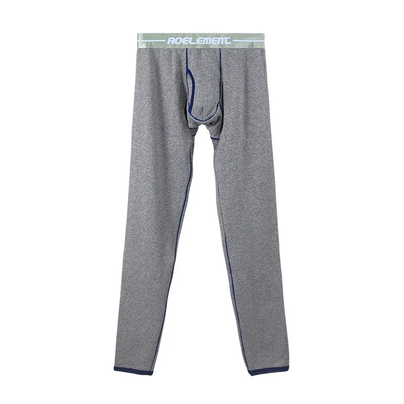 Winter Thermal Underwear for Men, Thickened and Fleece-Lined Pants, Single Piece Warm Pants, Tight-Fitting Base Layer Pants, Youth Base Layer Pants, Cotton Thermal Pants
