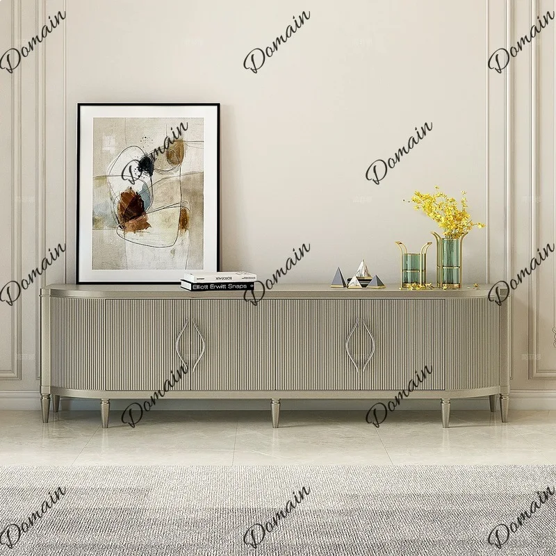 Jane Fina Light Luxury Solid Wood TV Stand Simple American Living Room Designer Creative Coffee Table Set