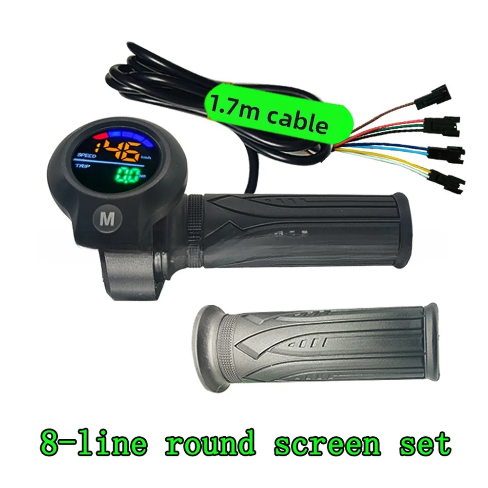 

Ручка управления для электровелосипеда с функцией индукционного запуска NFC, оранжевым LED-экраном, отображающим скорость, напряжение батареи и пробег, для руля 22,2 мм