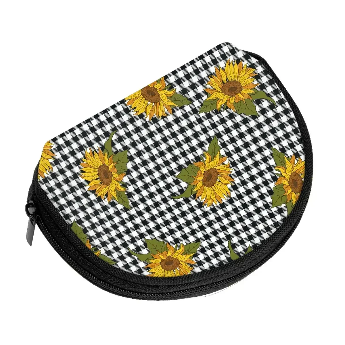 Modelli di girasoli stampa 3D portamonete da donna Shopping borsa d'argento portatile da viaggio carta di credito ID regalo