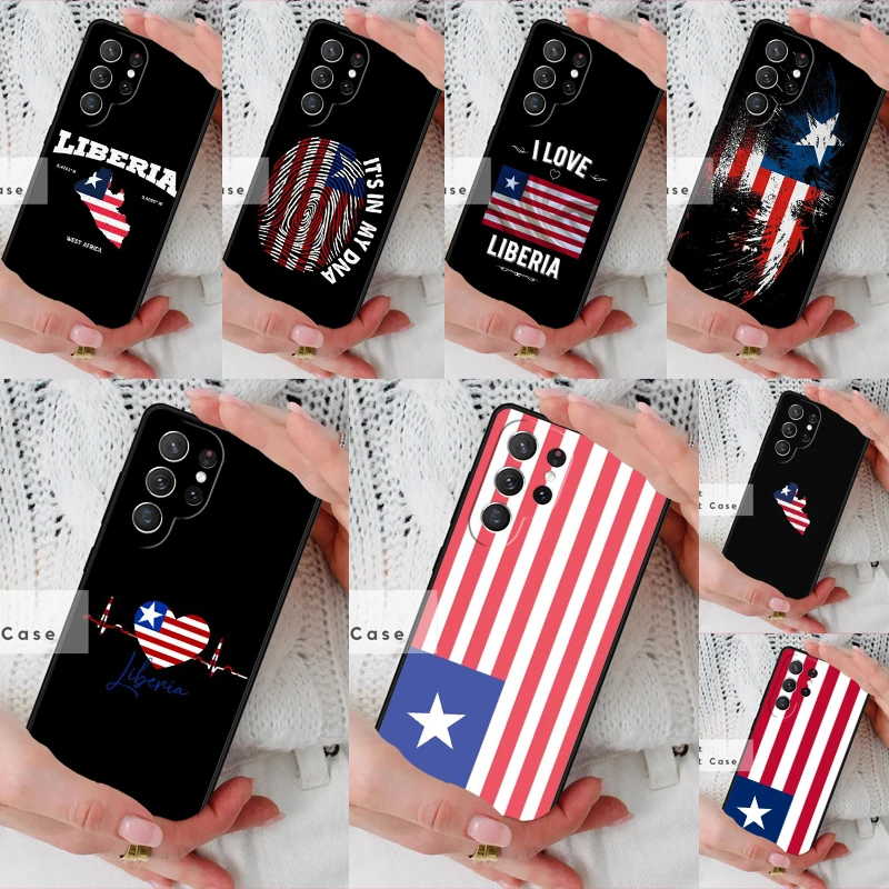 Liberia Flag Soft Phone Cover Case for Samsung Galaxy S26 Ultra S20 FE Note 10 S24 S23 S21 S25 Plus S22