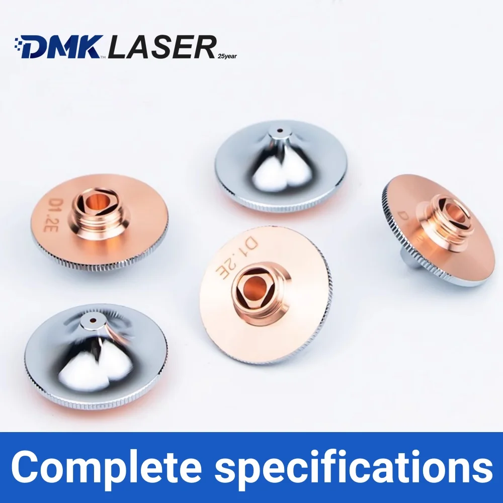 DMK DE type Laser Cutting Nozzles D28M11H15 High Speed Double Layers copper Noozle For HSG HANS Precitec BOCl WSX cutter head