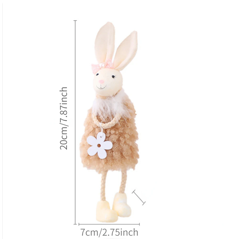 Rabbit Pendant Bunny Doll Hanging Ornaments Cloth Dolls Easter Plush Toy for Easter Party Decor Kids Gift Home Decorations