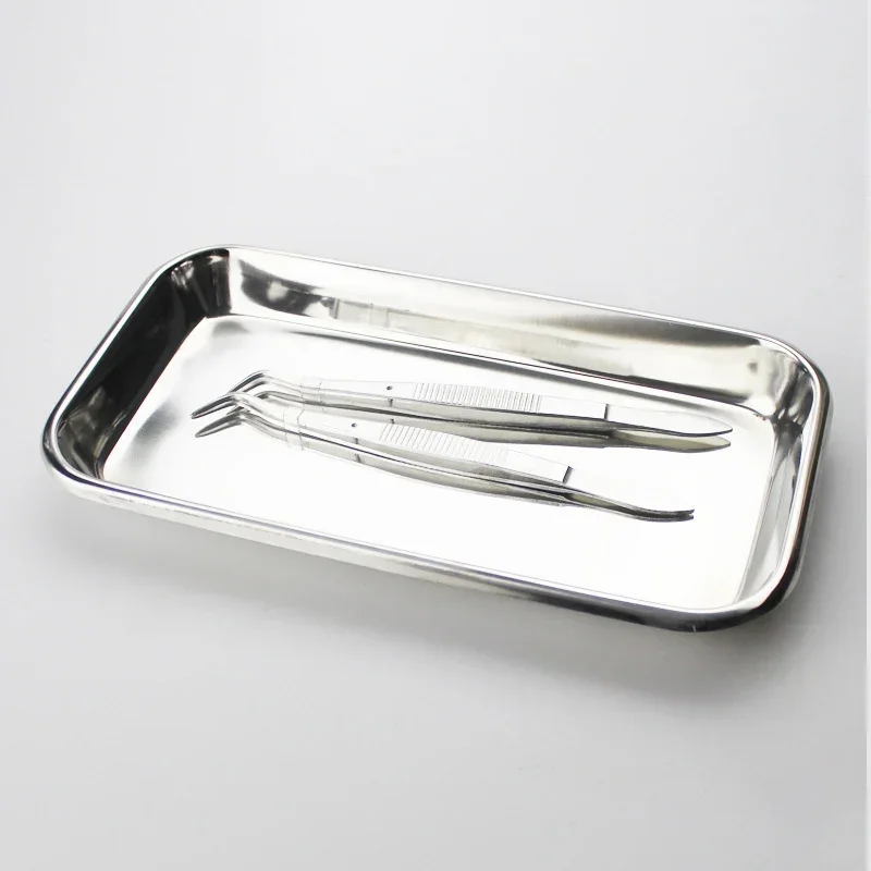 Kitchen Tray Square Storage Tray Dental Stainless Steel Medical Tools Tray Dish Nail Tattoo Dental Medical Device Supplies