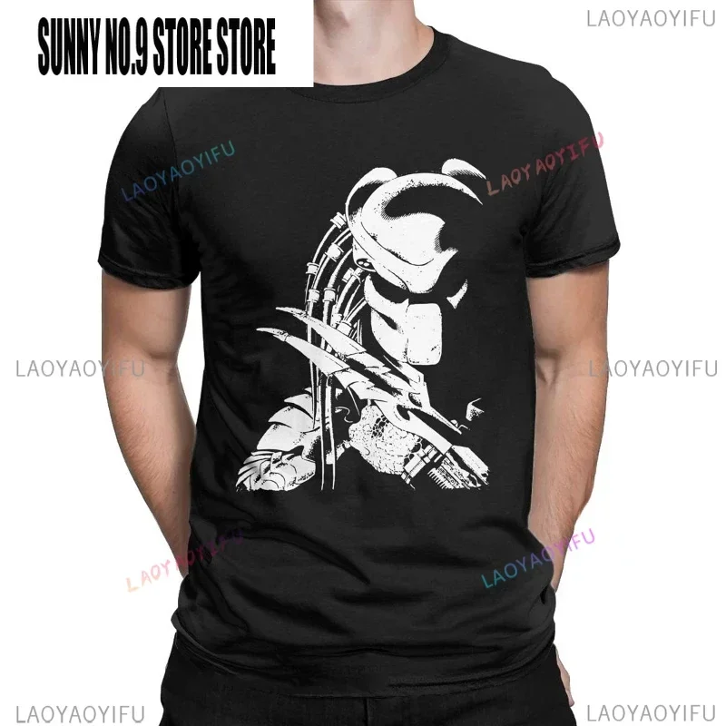 Predator Movie Alien T-Shirts For Men Vintage  Tees O Neck Classic Short Sleeve T Shirt Graphic Tops  graphic t shirts