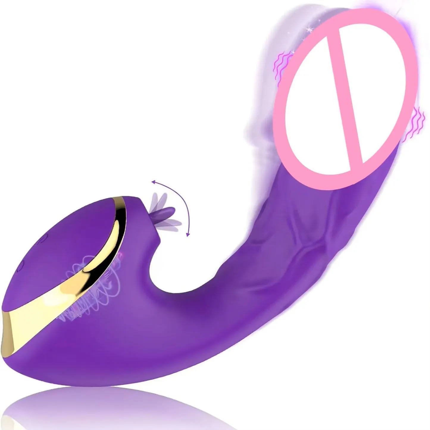 Wearable Tongue Licking Realistic Dildo Vibrator G-Spot Vagina Stimulator Adult Sex Toy for Women