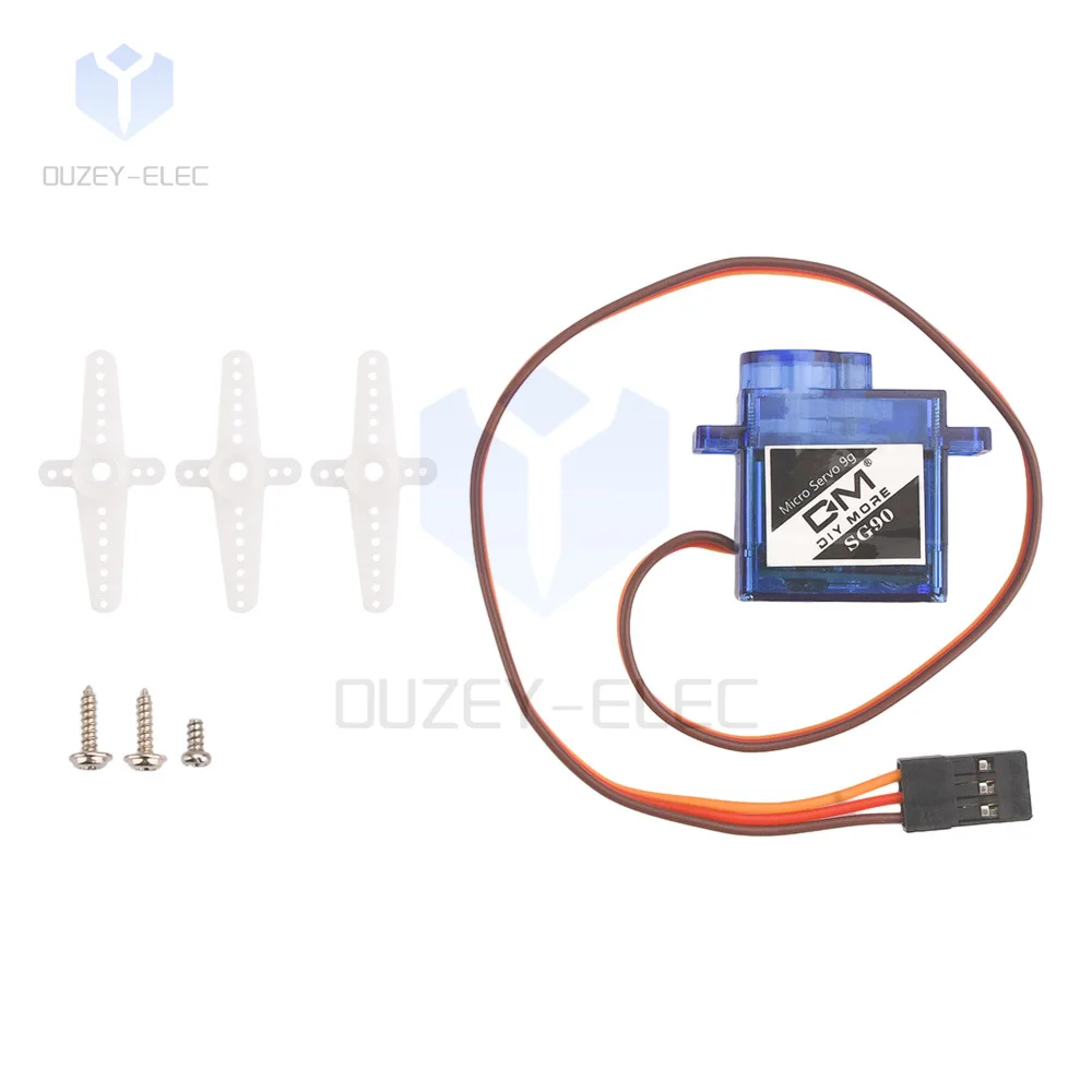 Mini Micro Servo para Helicóptero RC, Avião e Carro, Motor Azul, RC 250 450, SG90, 9g, 4.8V-6V, 1Pc Lot