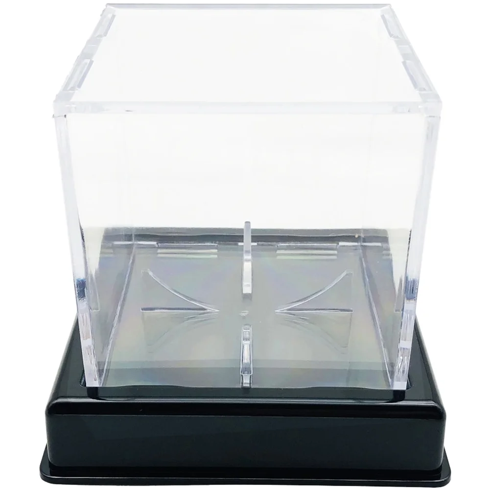 Clear PET Baseball Display Case 8x8x8cm Protective Dustproof Storage Box for Small Collectibles Toys and Memorabilia