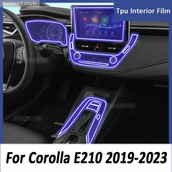 For TOYOTA Corolla E210 2019-2023 Car Console Gearbox Panel Sticker Transparent TPU Automotive interior protective film