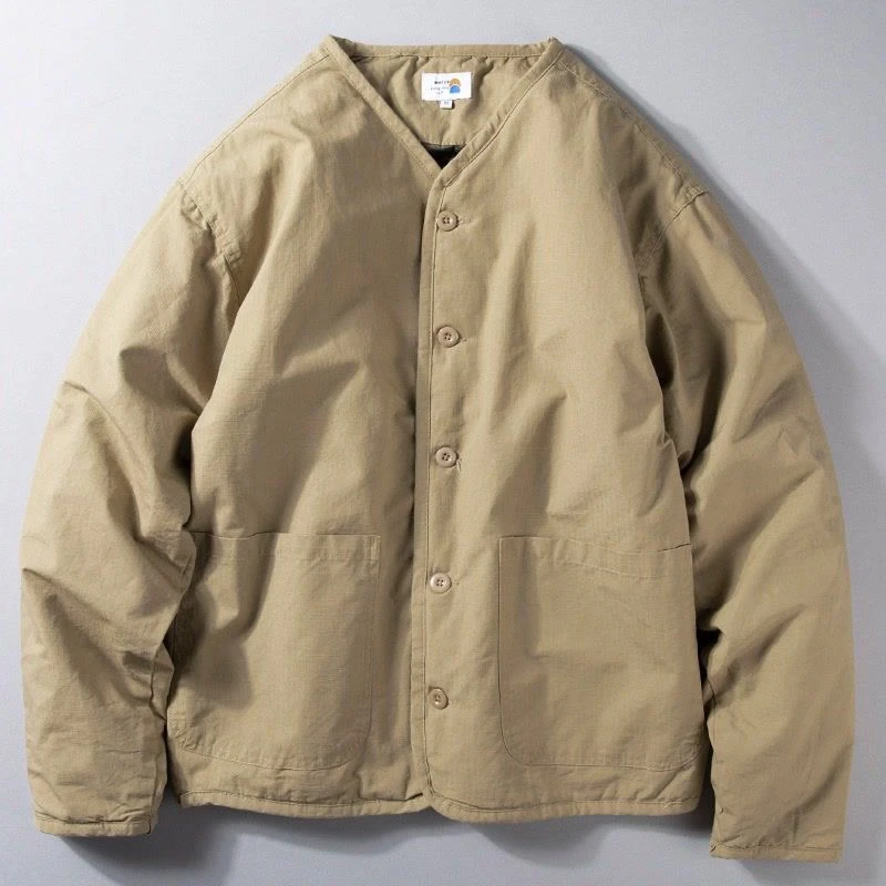 Jaqueta Casual Masculina YJANGDE em Aodão Solto Nova Moda Outono Inverno com Forro Interno em Tecido de Poliéster Quente