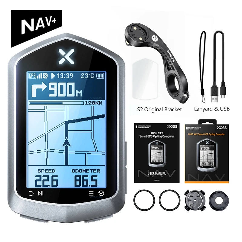 Xoss NAV-NAV Plus-自転車コンピューター,GPS付き,自転車に乗る