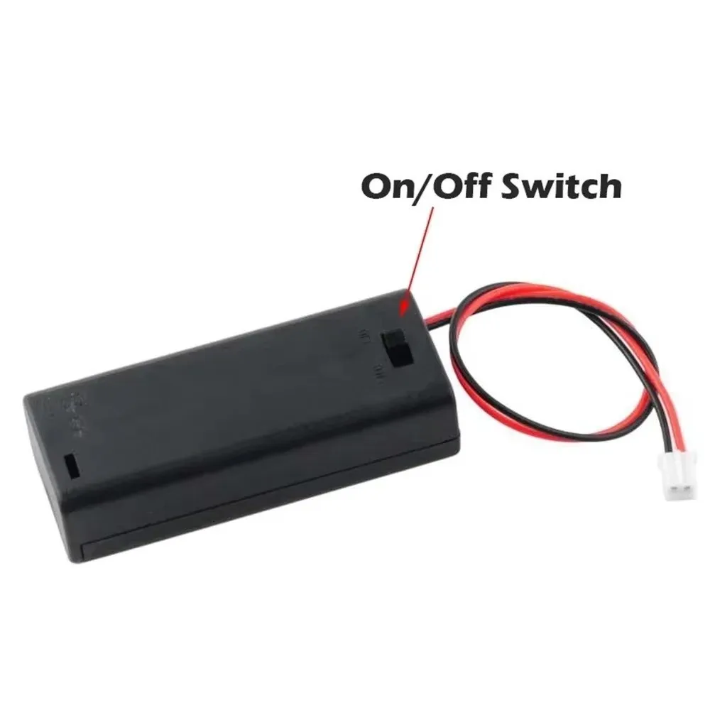 Practical With ON/Off Switch 2 AAA Battery Holder 3V 2 Cell Battery Case 2 AAA Battery 14cm Wire Battery Box Battery