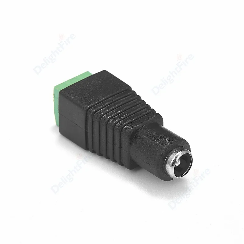 3-100pcs Female Male DC Connectors 5.5mm*2.1mm DC Jack 5V 12V DC Power Connector For LED Strip Light CCTV Camera AC Adapterr