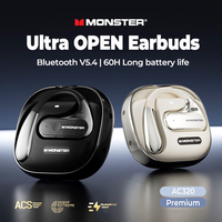 Monster Open Bluetooth 5.4 Earphones MH22196 Air Conduction Wireless Headphones Ear Hooks TWS Sports Waterproof Earbuds With Mic