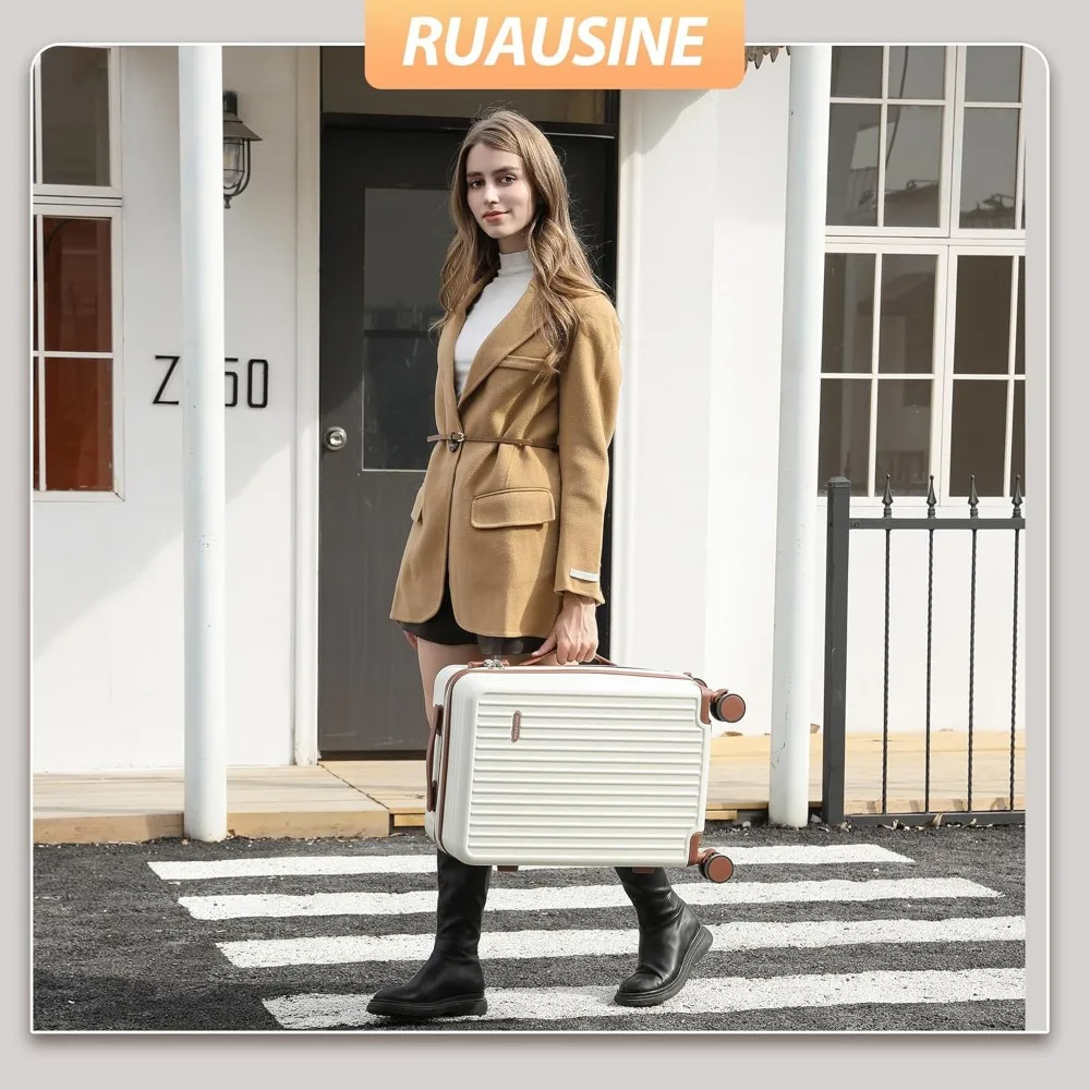 Lightweight Hardshell Spinner Carry-On Luggage, Airline Approved, Small Travel Suitcase with Durable Wheels for Efficient Mobili