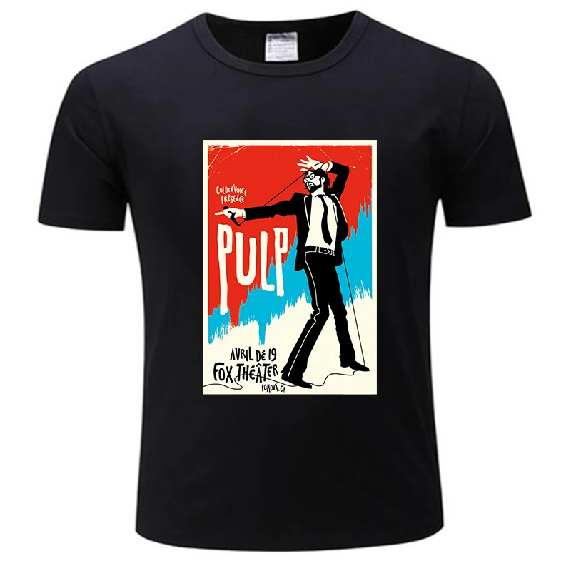 Мужская брендовая модная футболка, летняя мужская футболка pulp jarvis cocker sheffield britpop, забавный Топ, Мужская Уличная одежда, свободная крутая футболка