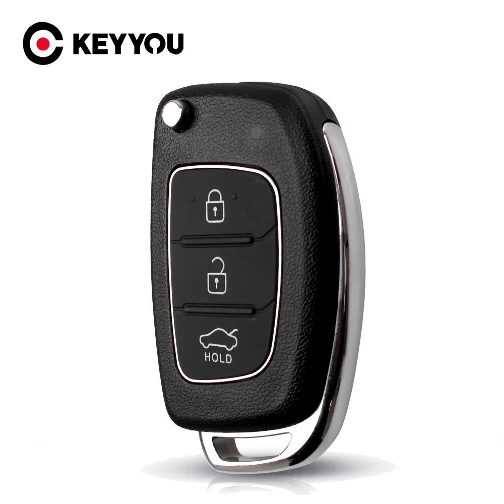

KEYYOU 10pcs Flip Remote Car Key Shell Case For Hyundai Solaris ix35 ix45 ELANTRA Santa Fe HB20 Verna HY15/HY20/TOY40 Blade 3BNT