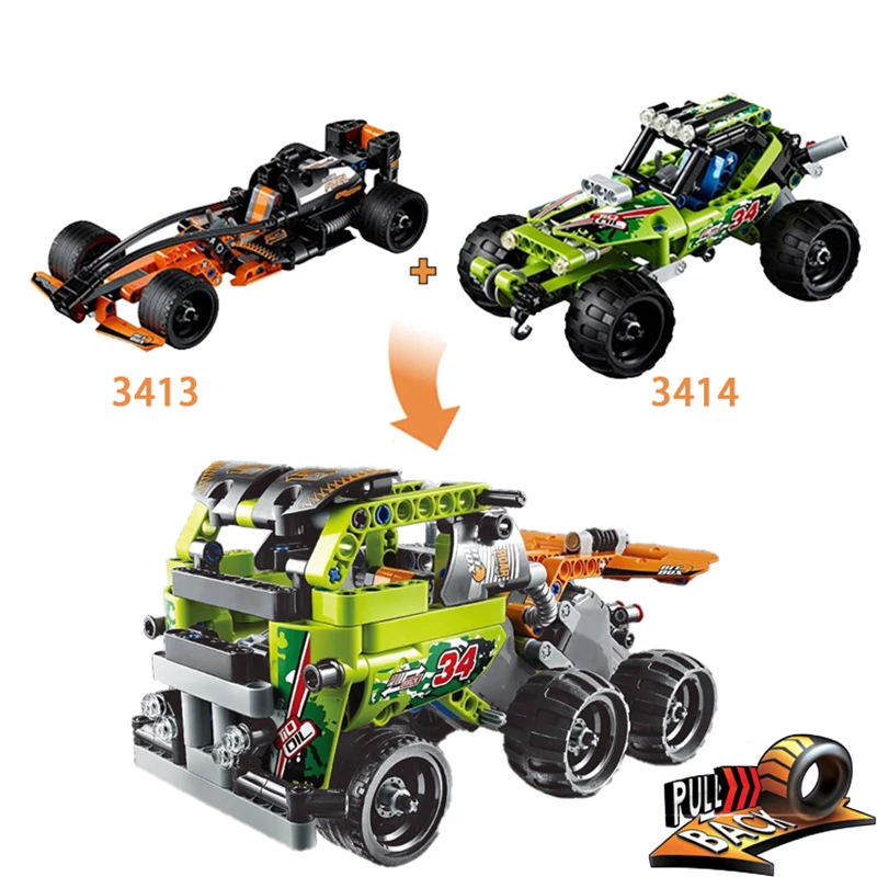 Bloques de construcción Technical Car Racer MOC para niños, juguete de ladrillos para armar camión, ideal para regalo de Navidad