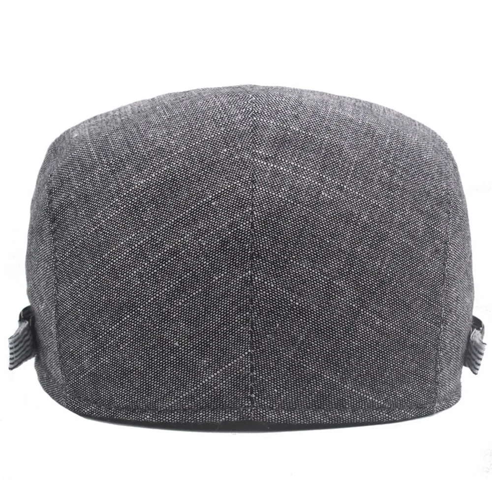 Men Newsboy Caps Spring And Autumn Berets Hats Cotton Polyester 57-62cm Big Head Circumference Striped Brim Casual Style BT0102