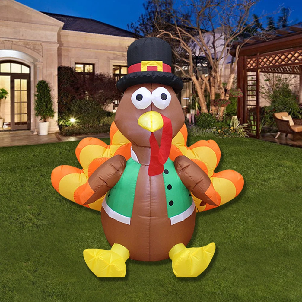 Luminous Thanksgiving Inflatable Turkey Garden Inflatable Ornaments Thanksgiving Inflatable Turkey Brings Festive Atmosphere