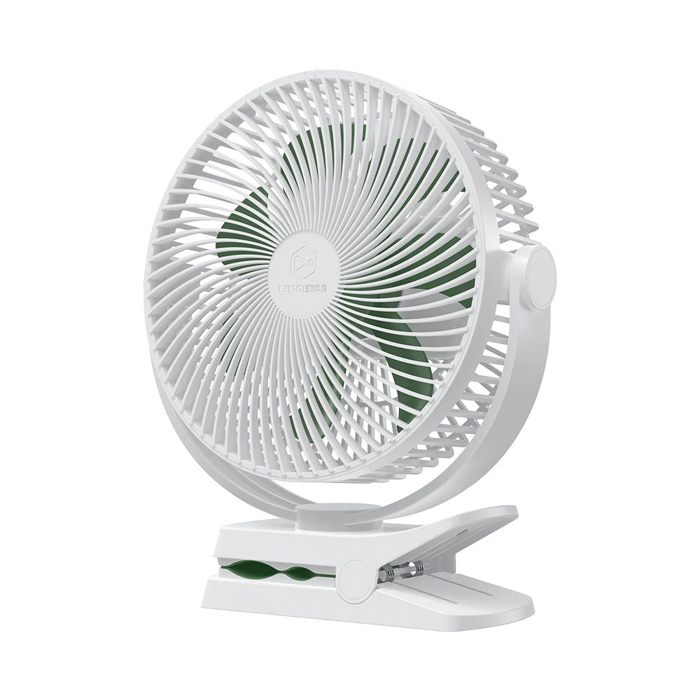 USB CLIP FAN 11W 8 Inch Multifunctional Clip Fan 720 Rotation 4 Speed Setting Fan RECHARGEABLE Clip Fan 1000MAH BATTERY