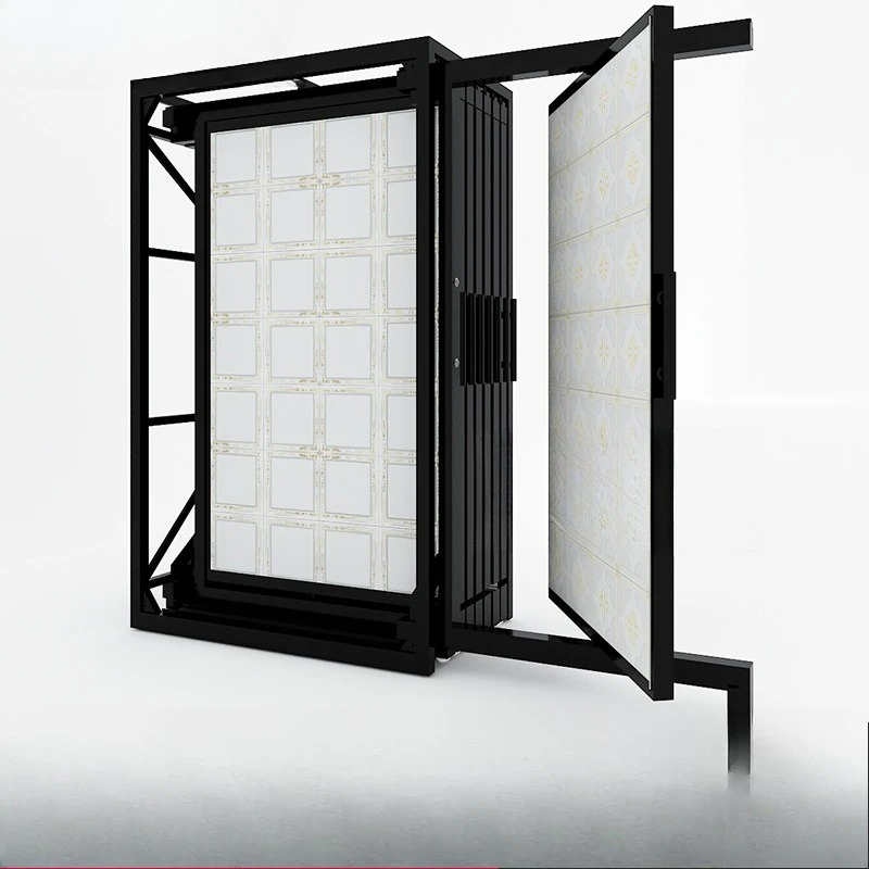 Gusset shelf push-pull rotation integrated hanging rack aluminum gusset display stand
