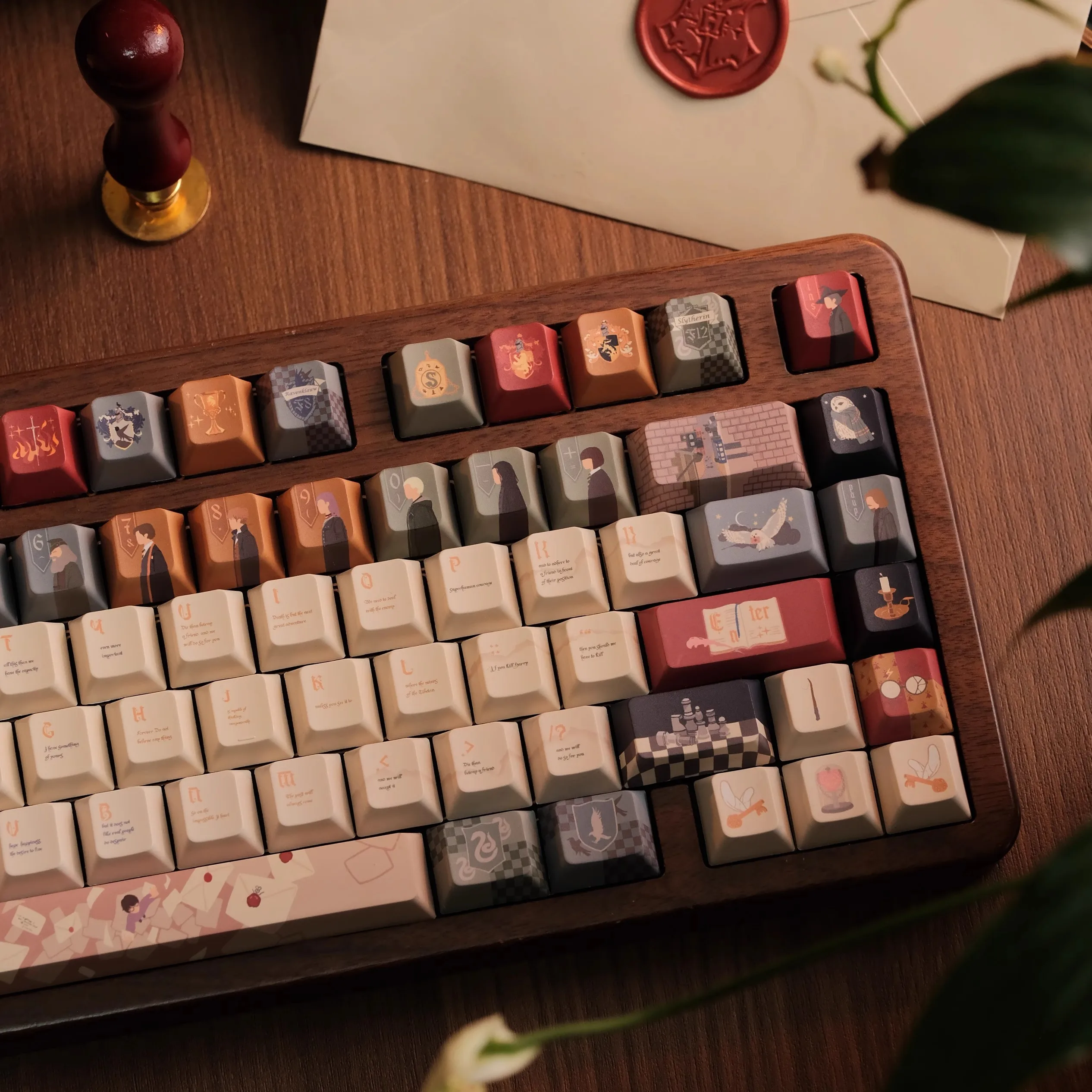 The Owl's Letter Theme Keycaps Set PBT Cherry Profile MOA SOA Keyboard Caps CustomKeycaps for Mechanical Keyboard Accessories