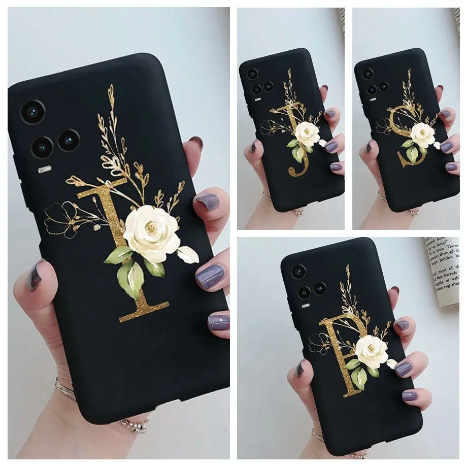 Phone Cover For Vivo y21 y21s y21t y33s 4G case Slim Matte Vivo v2111 v2110 v2109 v2135 Silicone mobile phone case with Flowers