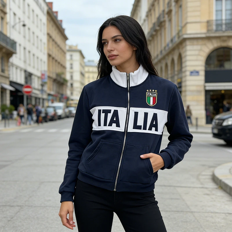 

Мужская и женская зимняя модная толстовка-кардиган с вышивкой букв, в стиле колор-блок, свободного кроя, на молнии, с воротником-стойкой