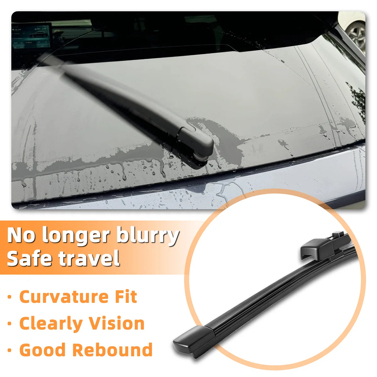 Yitong Fit For Volkswagen VW Arteon Shooting Brake 2020-2024 Rear Wiper Blade All-Season Rubber Strip Quiet Rear Window Wiper