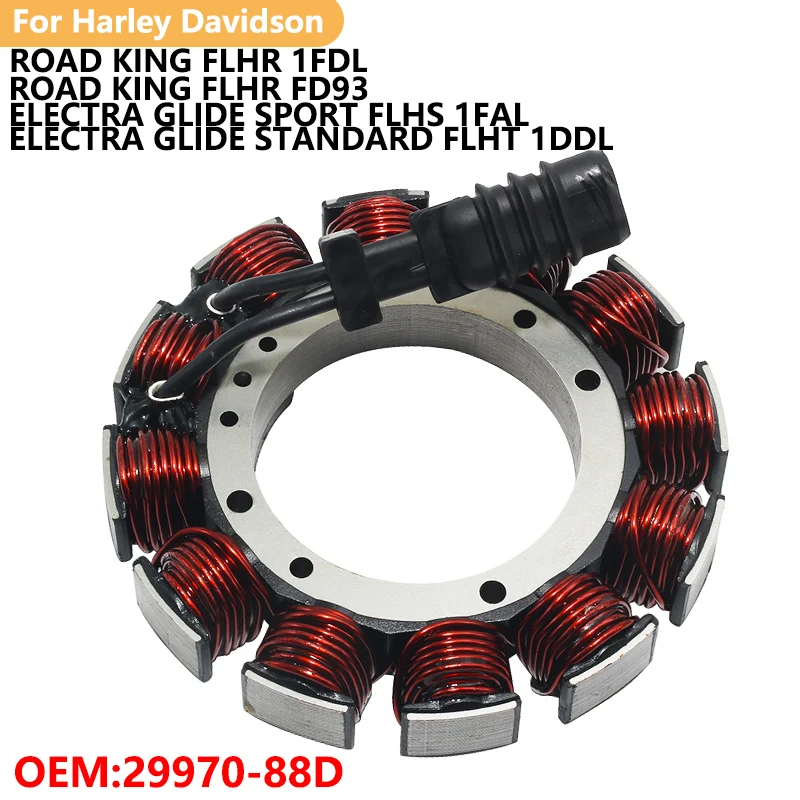 29970-88D Ignition Stator Coil For Harley Davidson ROAD KING FLHR 1FDL FD93 FLHS 1FAL FLHT 1DDL FLHTC 1DJL FLHTCU 1DPL FLHTP