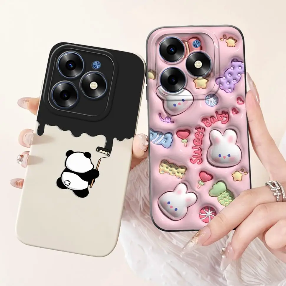 Floral Cartoon Case For Infinix Smart 8 Case X6525  X6525D Soft Slim Back Cover For Infinix Smart 8 Smart8 Pro 2023 Bumper Funda