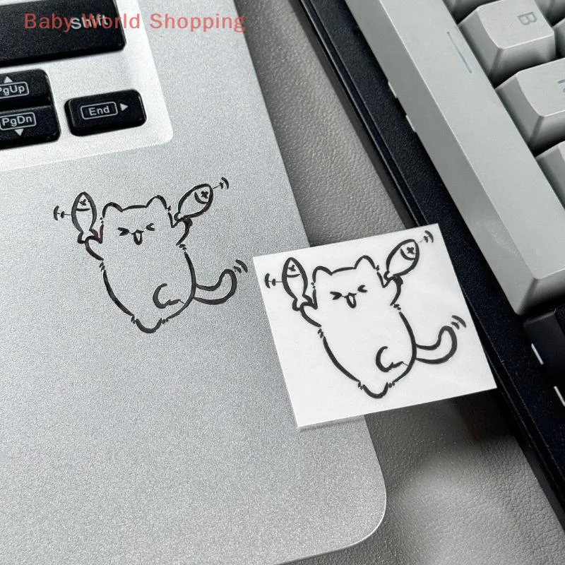 Waterproof 3D Metal Stickers With Girl And Cat Cartoon Characters For Phone Case Laptop DIY Decoration Creative Aesthetic Style
