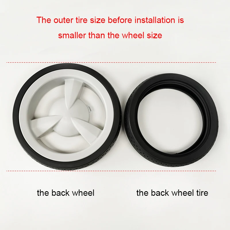 Buggy Rubber Tyre For Stokke Xplory V3 V4 Dsalnd Back Wheel Pushchair Tire Wheel Cover Baby Trolley Replace Accessories