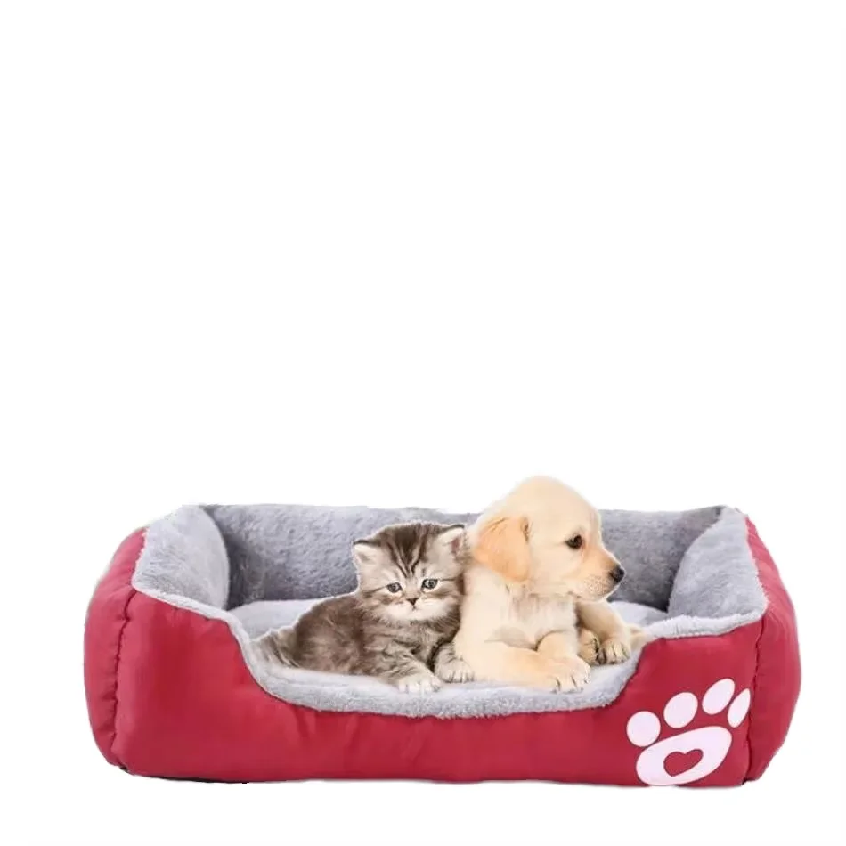 

STLF2024 Modern Design Luxury Suede Dog Beds for Small Animals Cats Factory New Print Pattern Soft Pet Beds