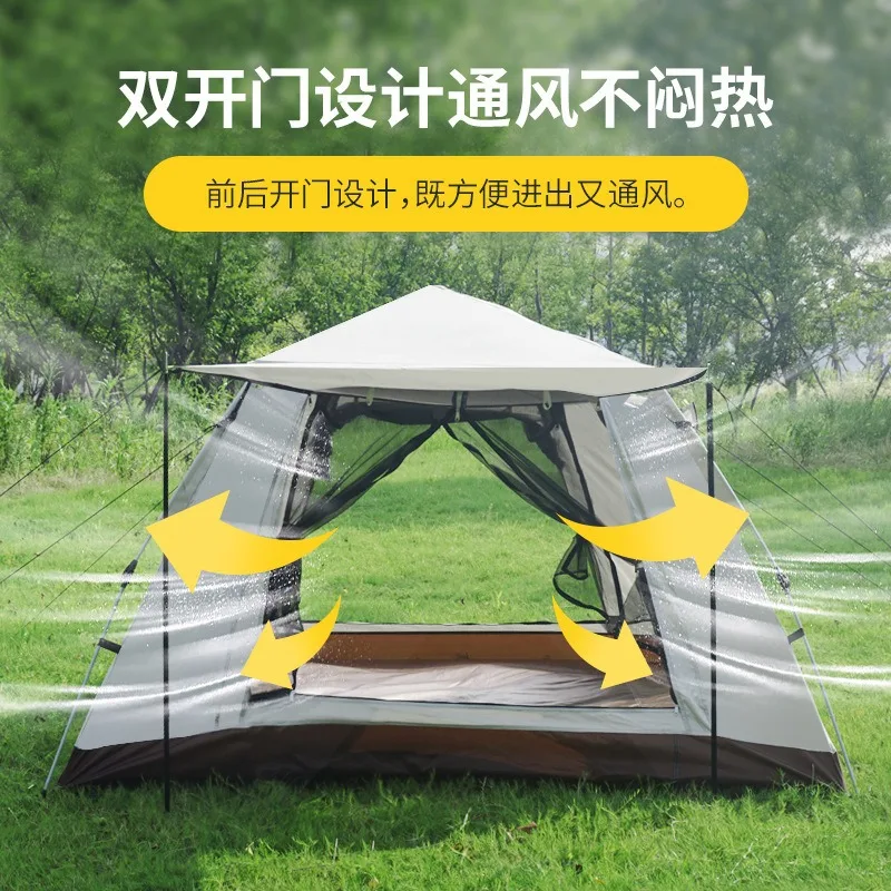 Tents can be customized, fully automatic quick-opening four-sided tents, outdoor camping, picnic camping, full set of park beach