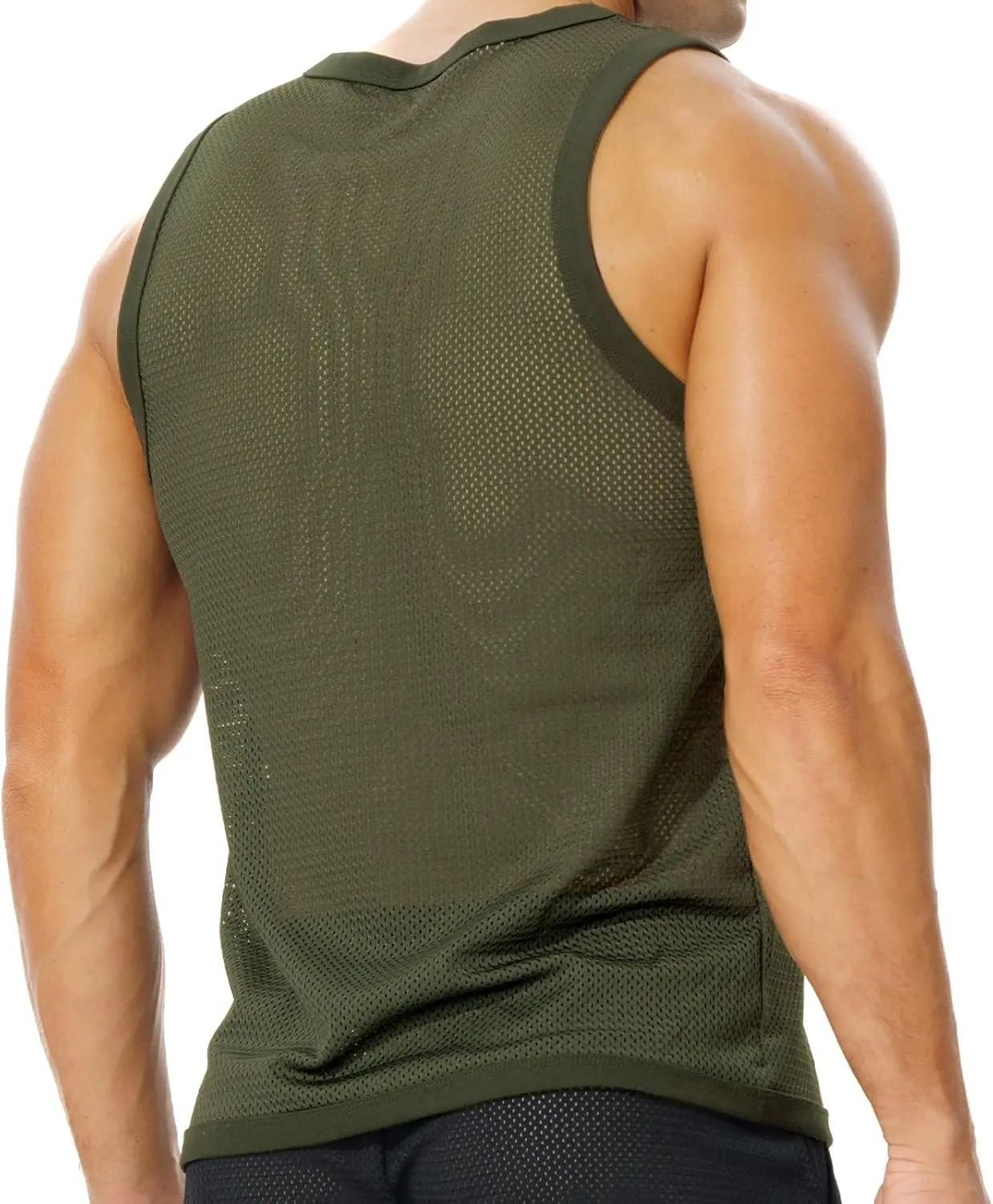 Men's Quick-Dry Mesh Tank Top Moisture Wicking Gym Sleeveless