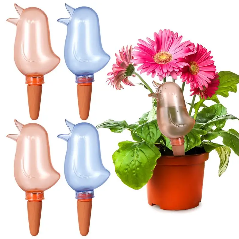 

4Pcs Self-Watering Spikes Bird-Shaped Automatic Watering Devices Automatic Irrigation Water Planter Drippers For Potted Plants